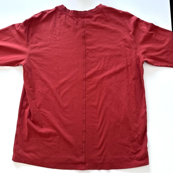 Lululemon All Yours Cotton Long Sleeve Shirt Red Rock Size 8 Oversized fit #194 - Picture 4 of 6